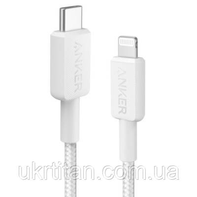 Оригінал! Дата кабель USB 2.0 AM to Lightning 0.9m 322 White Anker (A81B5H21/A81B5G21) - Вища Якість!, фото 1
