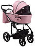 Коляска 2 в 1 Adamex Porto Light Tip TK-24 рожевий, фото 6