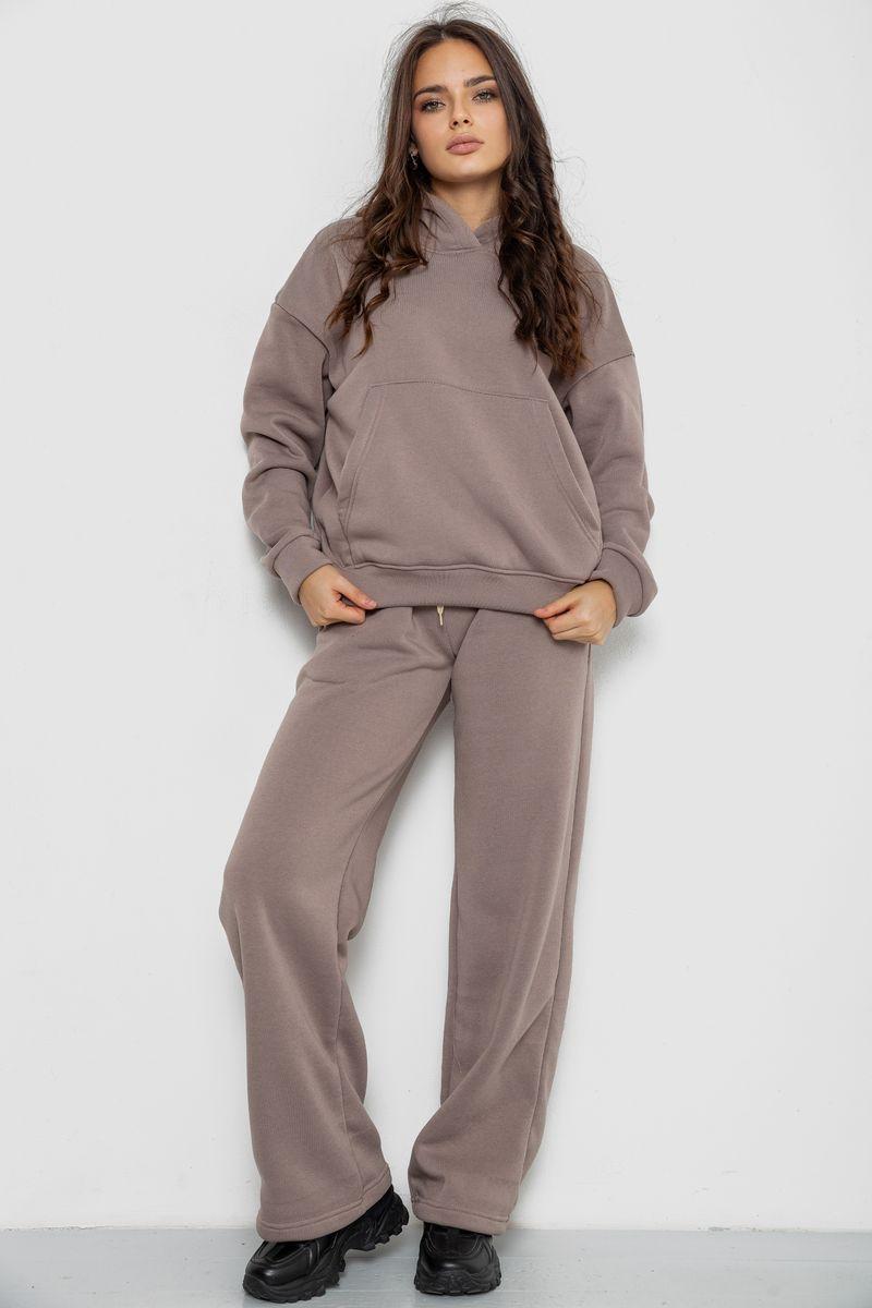 Спортивний костюм жіночий на флісі, колір моко, 241R2001-2 M, M, 46, фото 1