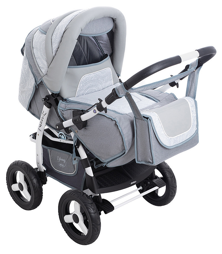 Коляска-трансформер Adamex Young N-5 сірий (візерунок), фото 1
