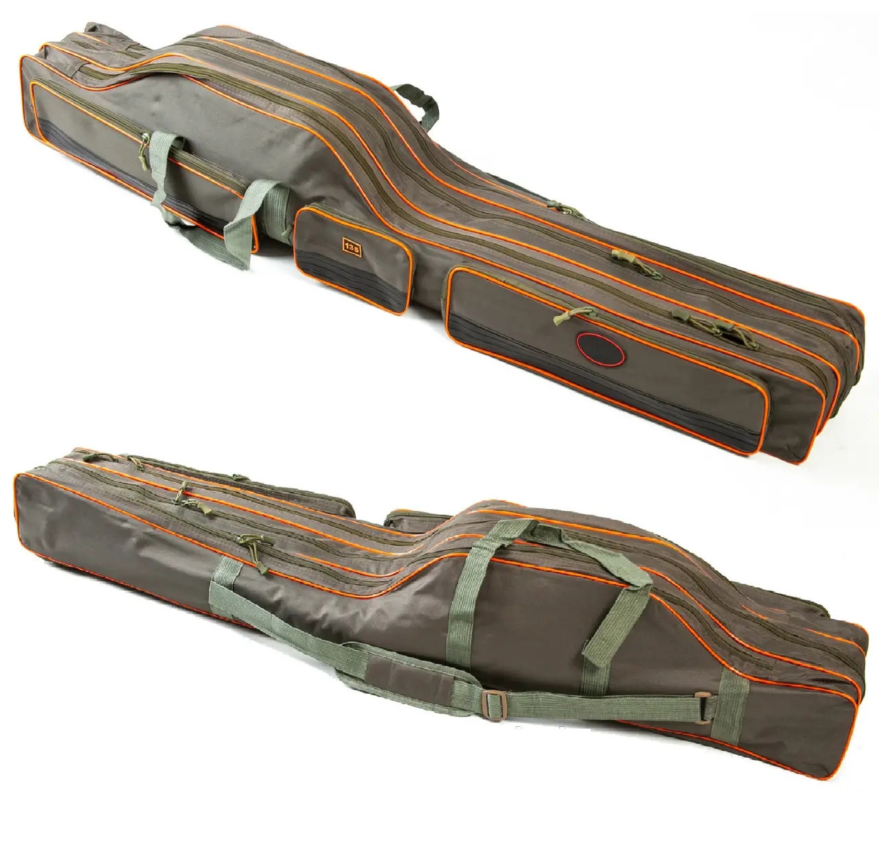 Чохол для вудилищ Feima 135см 3 секції 3 кишені напівжорсткий Олива