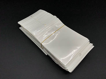 Струна Європакети з ZIP-замком і підвісом 9х12 см. 100шт/уп. біло-прозорі Зіп-Лок пакет Поліпропіленовий