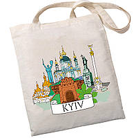 Екошопер BookOpt BK4070 "Київські пейзажі" бежевий