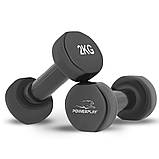Набір гантелей в кейсі 9 кг. PowerPlay 4121 Fitness Dumbells (2 шт.*1кг. 2 шт.*1,5кг. 2шт.*2кг.), фото 8