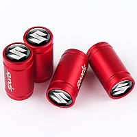 Ковпачки на ніпель для Сузуки Alitek Sports Red Suzuki, 4 шт.