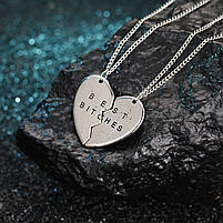 Парні кулони для двох друзів Best Bitches. Парні кулони для двох подружок. Прикольні подарунки для двох, фото 5