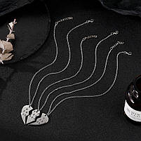 Кулон для трьох подруг Best Friends Forever. Потрійні кулони для трьох найкращих друзів. Підвіски для трьох біжутерія, фото 5