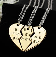 Кулон дружби для трьох подруг Best Friends Forever. Потрійна підвіска на подарунок. Подарунки для трьох, фото 6