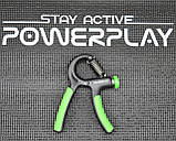 Еспандер кистьовий PowerPlay PP-4323 з регульованим навантаженням 10-40 кг. Strength Grip Чорно-зелений, фото 10