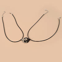 Парна підвіска собачки Інь Янь. Подвійні кулони для двох на подарунок. Красиві кулони для закоханих, фото 7