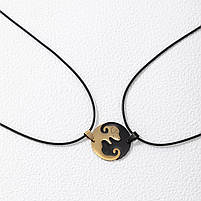 Кулон собачка для двох на подарунок. Подвійні підвіски для закоханих. Парні кулони з собачками, фото 3