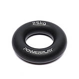 Еспандер кистьовий силіконовий PowerPlay PP-4324 Hand Grip Ring Hard 25 кг. Чорний, фото 3
