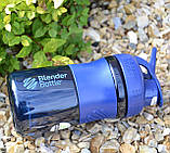 Шейкер спортивний (пляшка) BlenderBottle SportMixer Flip 20oz/590ml Navy, фото 7