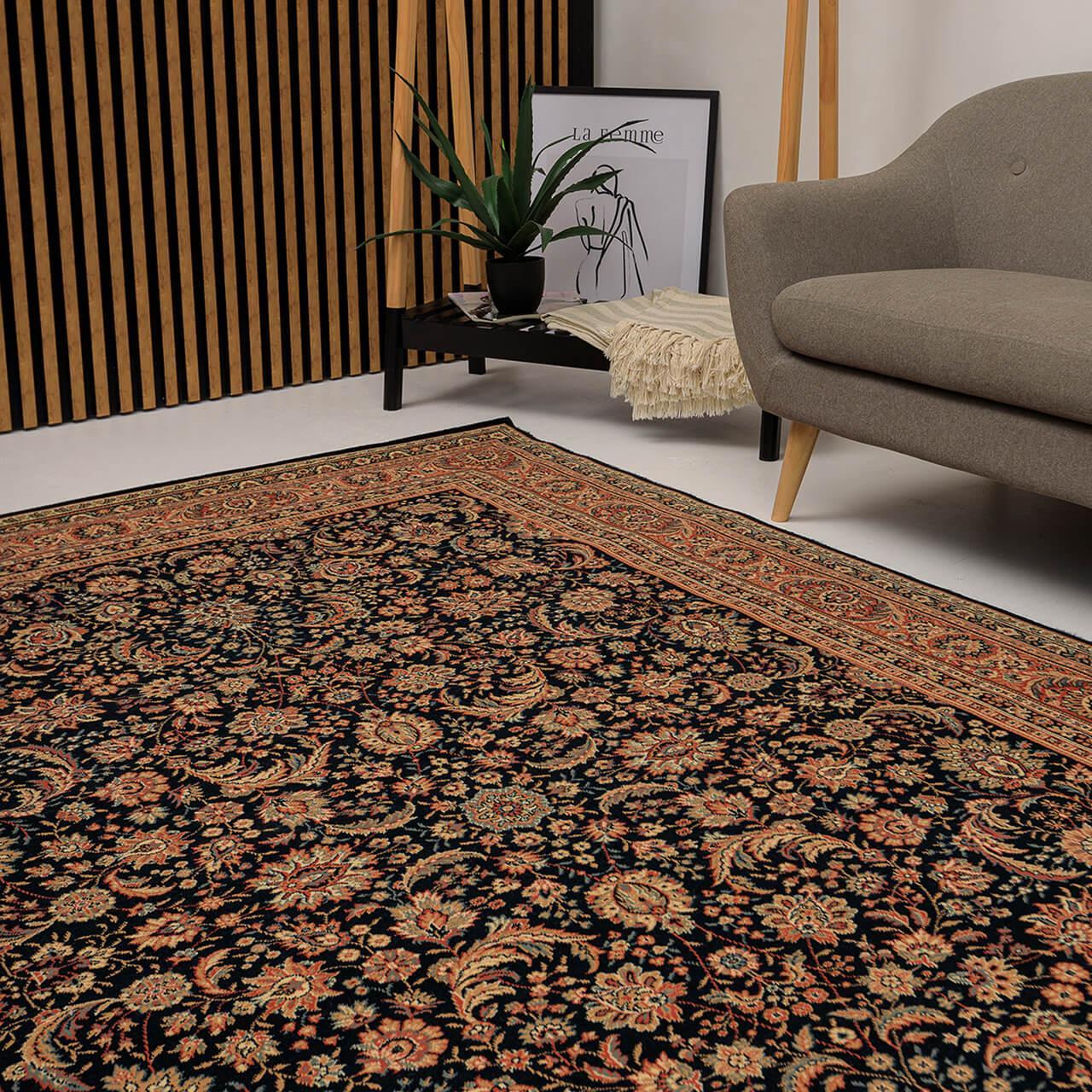 Килим KASBAH S 13720/473 2Х2,9 Темно-синій прямокутник