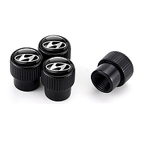 Ковпачки на ніпель для Hyundai Alitek Premium Style Black Хюндай, 4 шт.