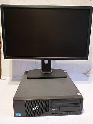 Б/в ПК+Монітор Fujitsu Esprimo E700 SFF| i5-2400| 8GB RAM| 500GB HDD| HD 2000+Dell P2412Hb| 24" 1920x1080, фото 1