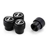 Ковпачки на ніпель для Лексус Alitek Premium Style Black Lexus, 4 шт.