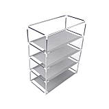 Тканинна шафа для взуття, кавова, фото 3