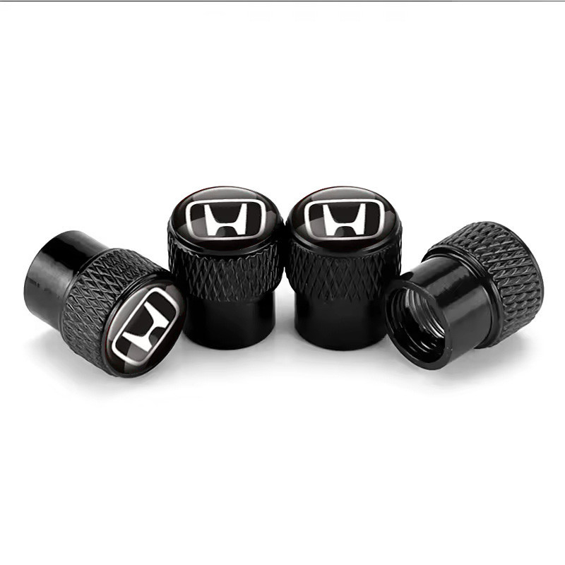 Захисні ковпачки на ніпель для Honda Alitek Rif Metal Black Хонда, 4 шт.