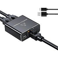 Сплітер для під'єднання 2 пристроїв до інтернету Ethernet LAN RJ45 — 2 x RJ45 (1000Mbps)