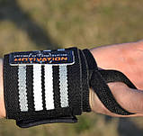 Кистьові бинти Power System PS-3500 Wrist Wraps Grey/Black, фото 6