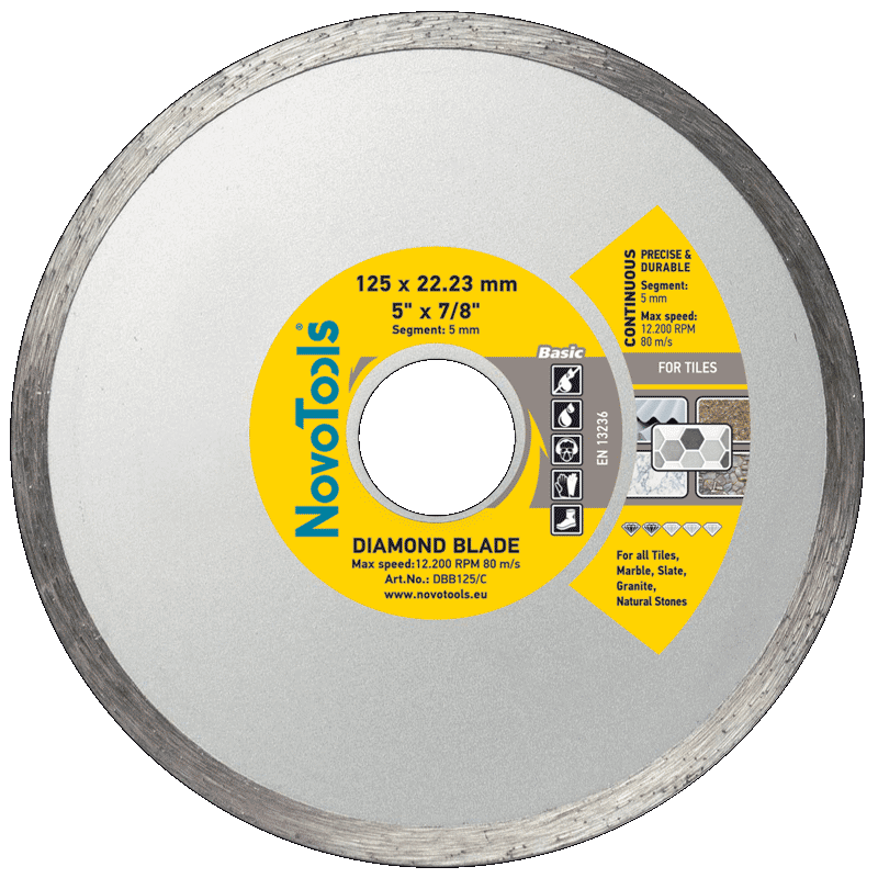 Диск д/плитки 125х5 алмазний Basic NovoTools, фото 1