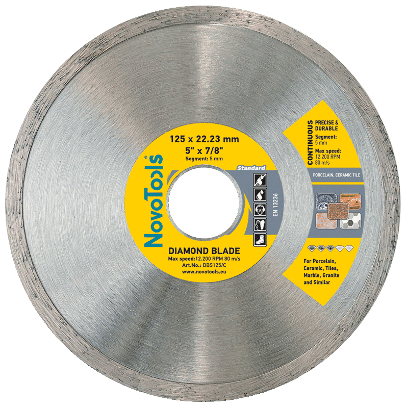Диск д/плитки 125х5 алмазний Standard NOVOTOOLS, фото 1