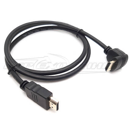 Кабель HDMI v1.4 High Speed, м'який, один кут,1 м, фото 1