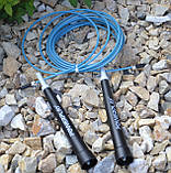 Скакалка швидкісна PowerPlay 4202 Ultra Speed Rope Бірюзова (2,9m.), фото 6