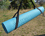 Килимок для йоги та фітнесу PowerPlay 4010 PVC Yoga Mat Зелений (173x61x0.6), фото 7