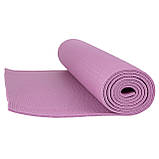 Килимок для йоги та фітнесу PowerPlay 4010 PVC Yoga Mat Рожевий (173x61x0.6), фото 7
