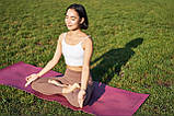 Килимок для йоги та фітнесу PowerPlay 4010 PVC Yoga Mat Рожевий (173x61x0.6), фото 10