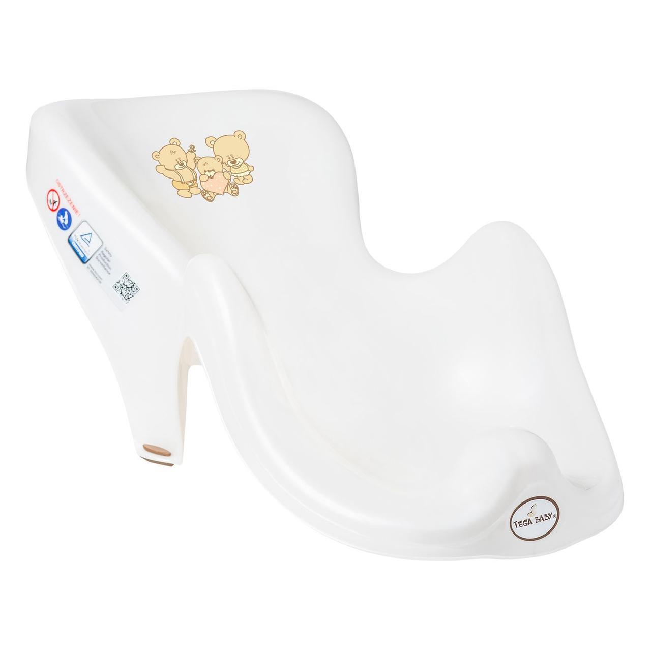 Гірка для купання Tega TEDDY BEAR Antislip bath seat MS-003 NOWY-118 white pearl (білий), фото 1