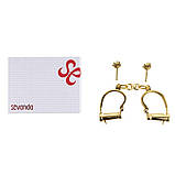 Наручники металеві золотистого кольору Lockink Love slave Handcuffs Кайф, фото 7