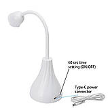 Лампа Led 16 (18 Вт.) на акумуляторі та підставці для прихвату верхніх форм та гелевих типс (з гнучкою ніжкою), фото 2