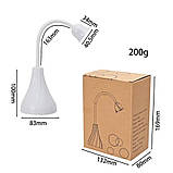 Лампа Led 16 (18 Вт.) на акумуляторі та підставці для прихвату верхніх форм та гелевих типс (з гнучкою ніжкою), фото 6