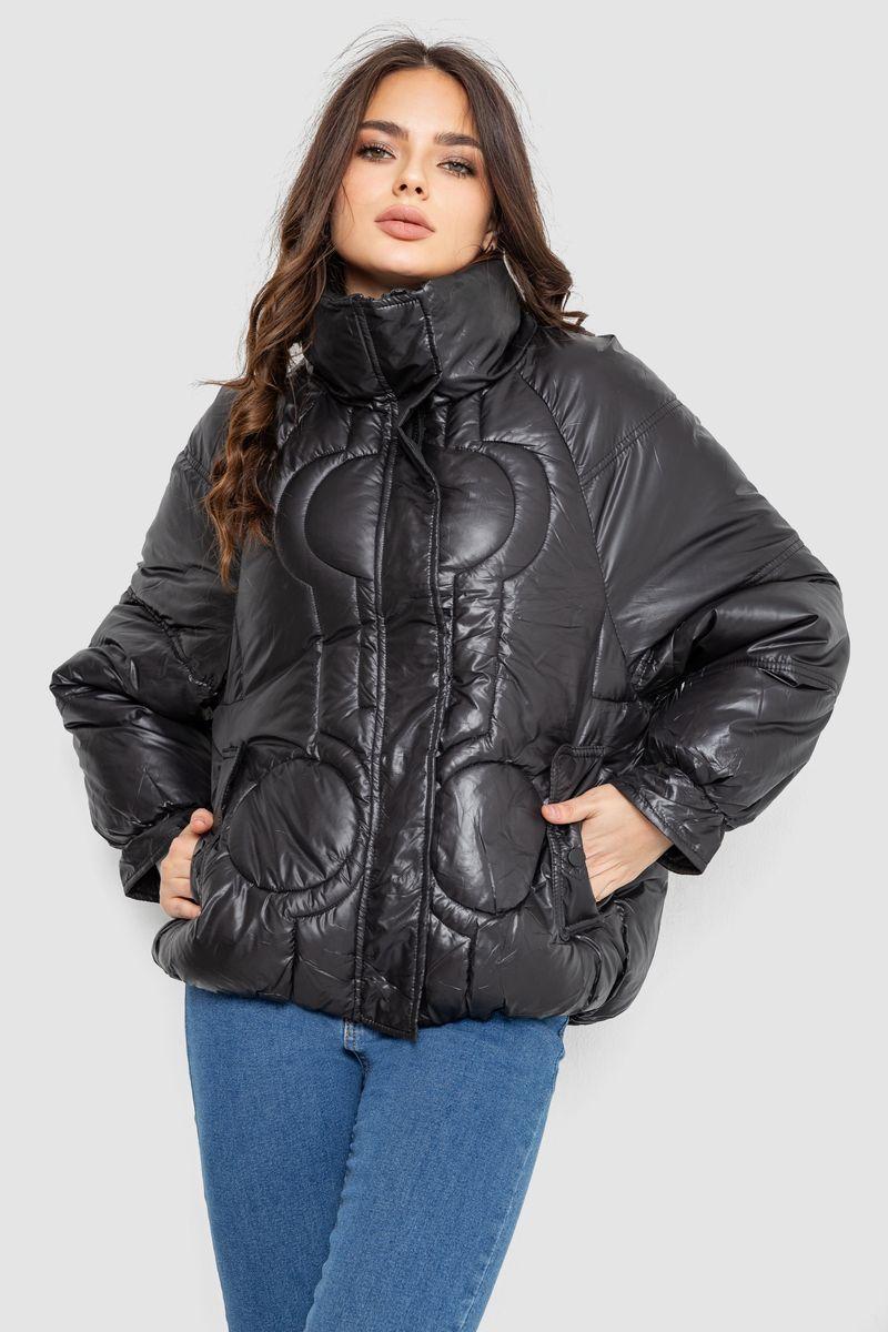Куртка жіноча демісезонна, колір чорний, 131R188859, фото 1