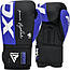 Боксерські рукавиці RDX F4 Boxing Sparring Gloves Hook&Loop BLUE/BLACK 10 унцій (капа у комплекті), фото 2