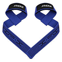 Лямки для тяги RDX S4 Gym Cotton Gel Straps Blue Plus