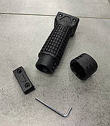 Рукоятка передня DLG TACTICAL (DLG-115-black), колір Чорний, з відсіком, з планкою Пікатінні, рукоятка перенесення вогню, фото 6