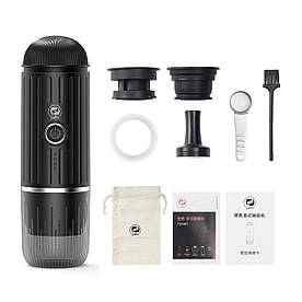 Еспресо кавоварка iCafilas Portable Espresso Maker 19 Bar портативна Чорна