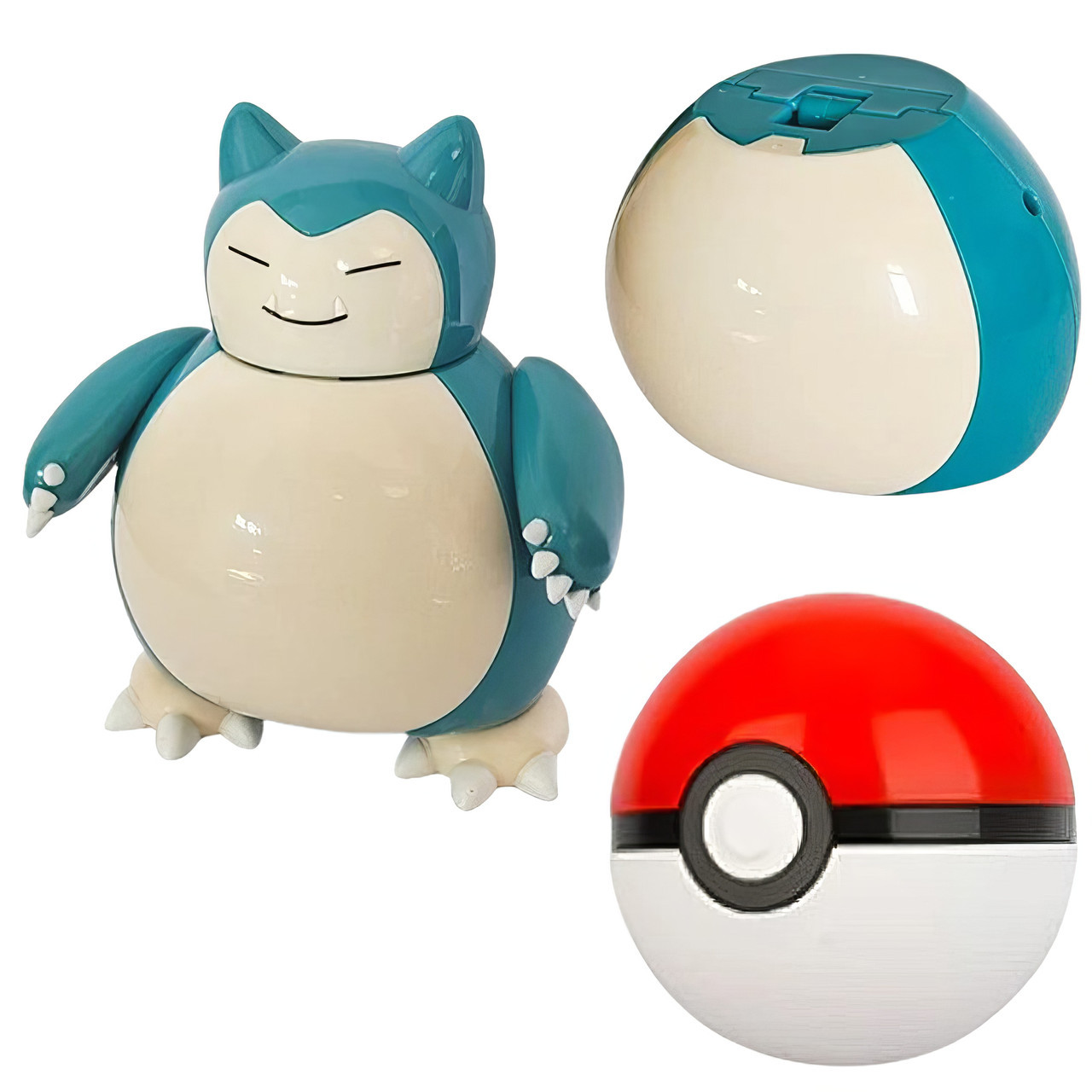 Іграшка Покемон-трансформер Снорлакс з покеболом, 8,5 см, фото 1