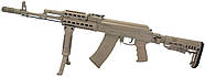 Цівка на АК 47/74 DLG TACTICAL (DLG-099-beige) полімерна, колір Койот, 2 планки picatinny з кріпленням M-LOK, фото 6