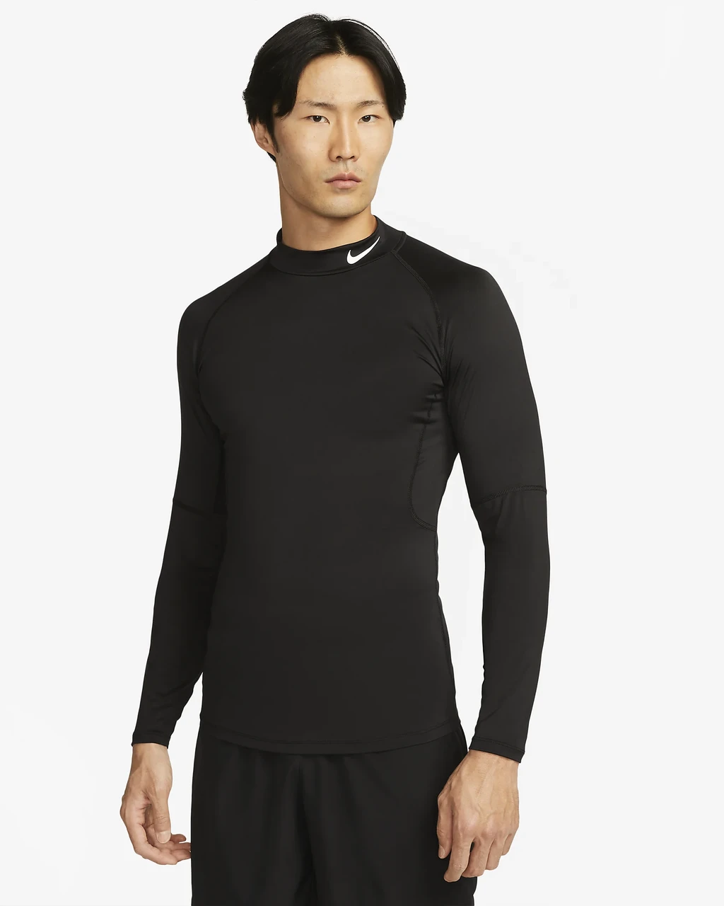 Футболка-лонгслів компресійна Nike Pro Men's Dri-FIT Fitness Mock-Neck Long-Sleeve Top (FB7908-010)