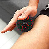 Масажний набір PowerPlay PP_4015 EPP Foam Roller Set 4in1 (2-ва роли + 2-ва м'ячі) Чорно-червоний, фото 11