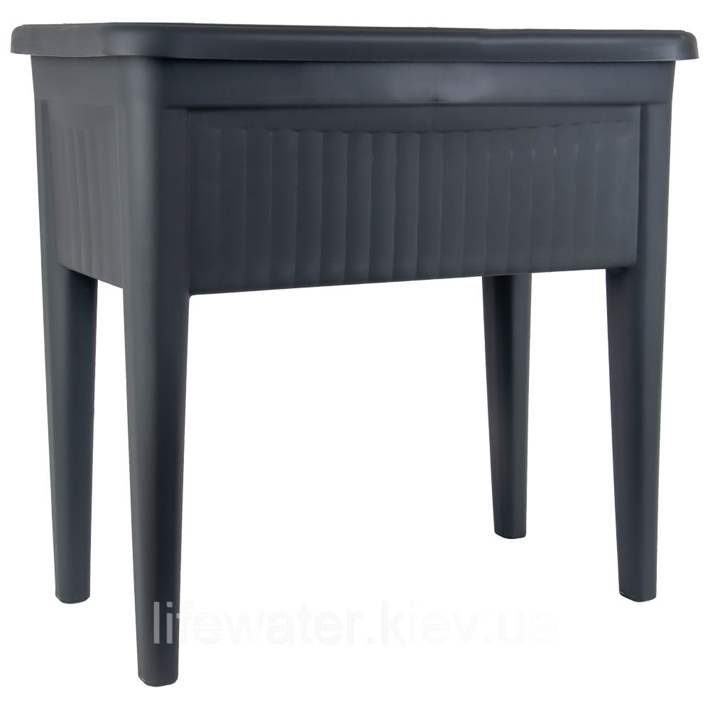 Горщик для квітів на ніжках Ayakli 60 л антрацитовий, фото 1