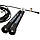 Скакалка швидкісна PowerPlay 4202 Ultra Speed Rope Чорна (2,9m.), фото 5