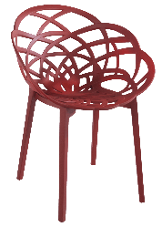 Крісло Papatya Flora матовий червона цегла сидіння, ніжки матовий цегла