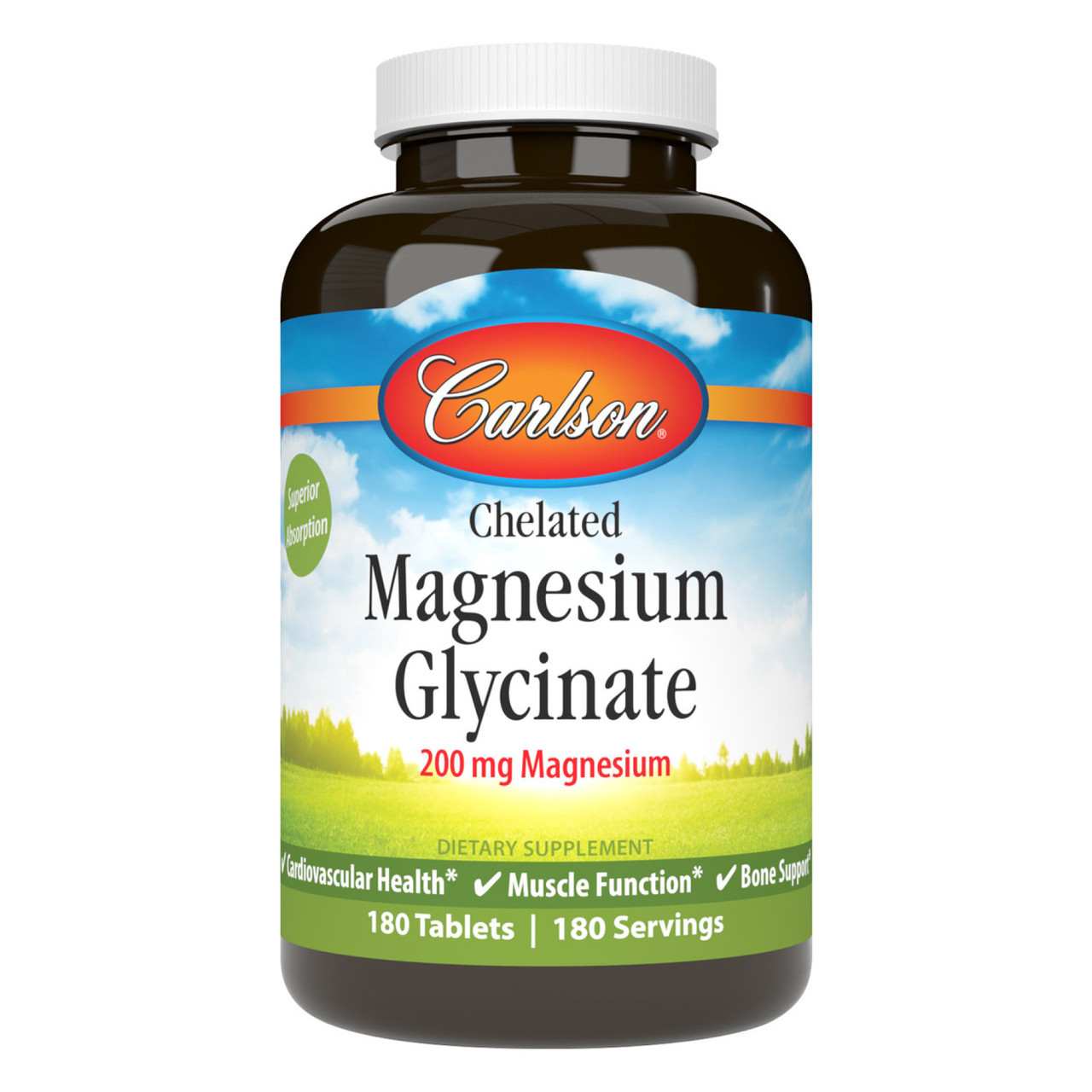 Chelated Magnesium Glycinate - 180 tabs, фото 1
