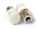 Світлодіодна автомобільна лампа P21W BA15S 12-24 V 6SMD 3030 WHITE матова лінза 1 контакт, фото 2